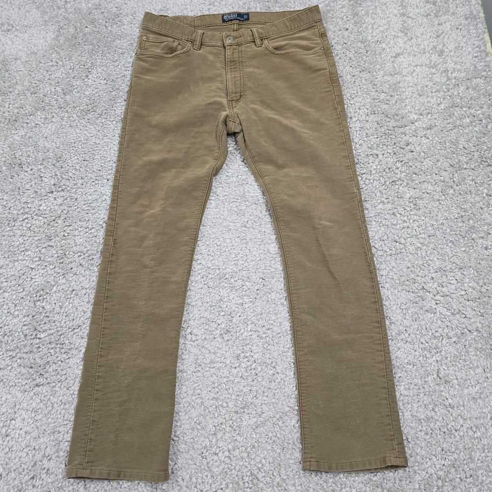 Polo Ralph Lauren Mens Brown Jeans Size 34x30 (Fits 32x29.5) Casual
